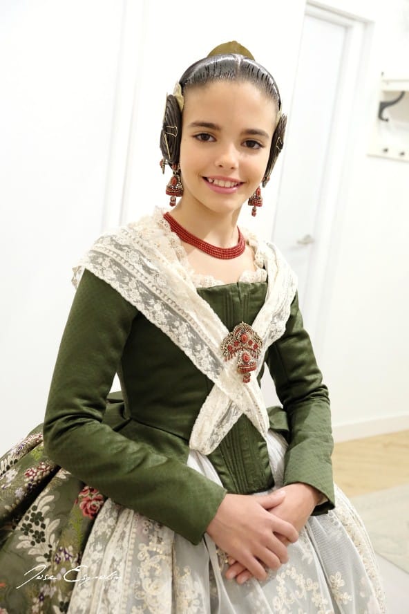 Paula Nieto, Fallera Mayor Infantil de Valencia vestida por Segles Indumentaria