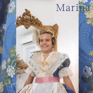 Marina Garcia Arribas, Fallera Mayor Infantil de Valencia 2024 en Segles Indumentaria Valenciana