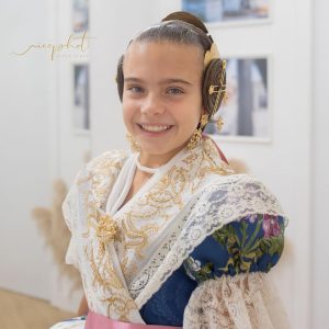 Marina Garcia Arribas, Fallera Mayor Infantil de Valencia 2024 en Segles Indumentaria Valenciana