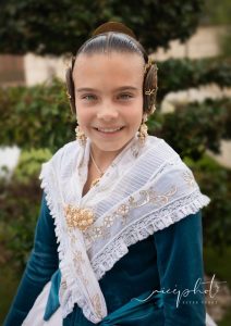 Marina Garcia Arribas, Fallera Mayor Infantil de Valencia 2024 en Segles Indumentaria Valenciana